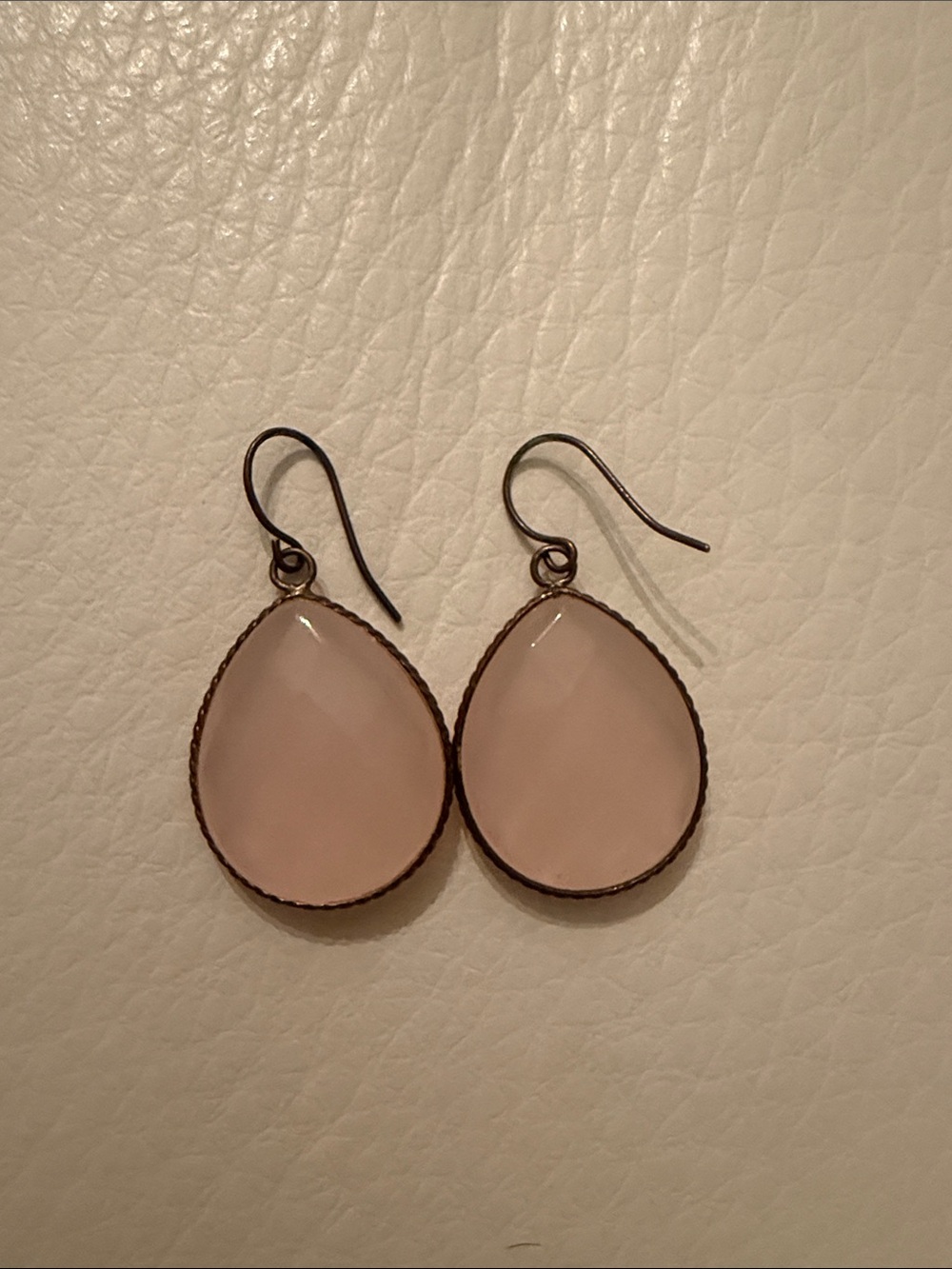 Elegant Pink Teardrop Dangle Earrings - Brand Unknown